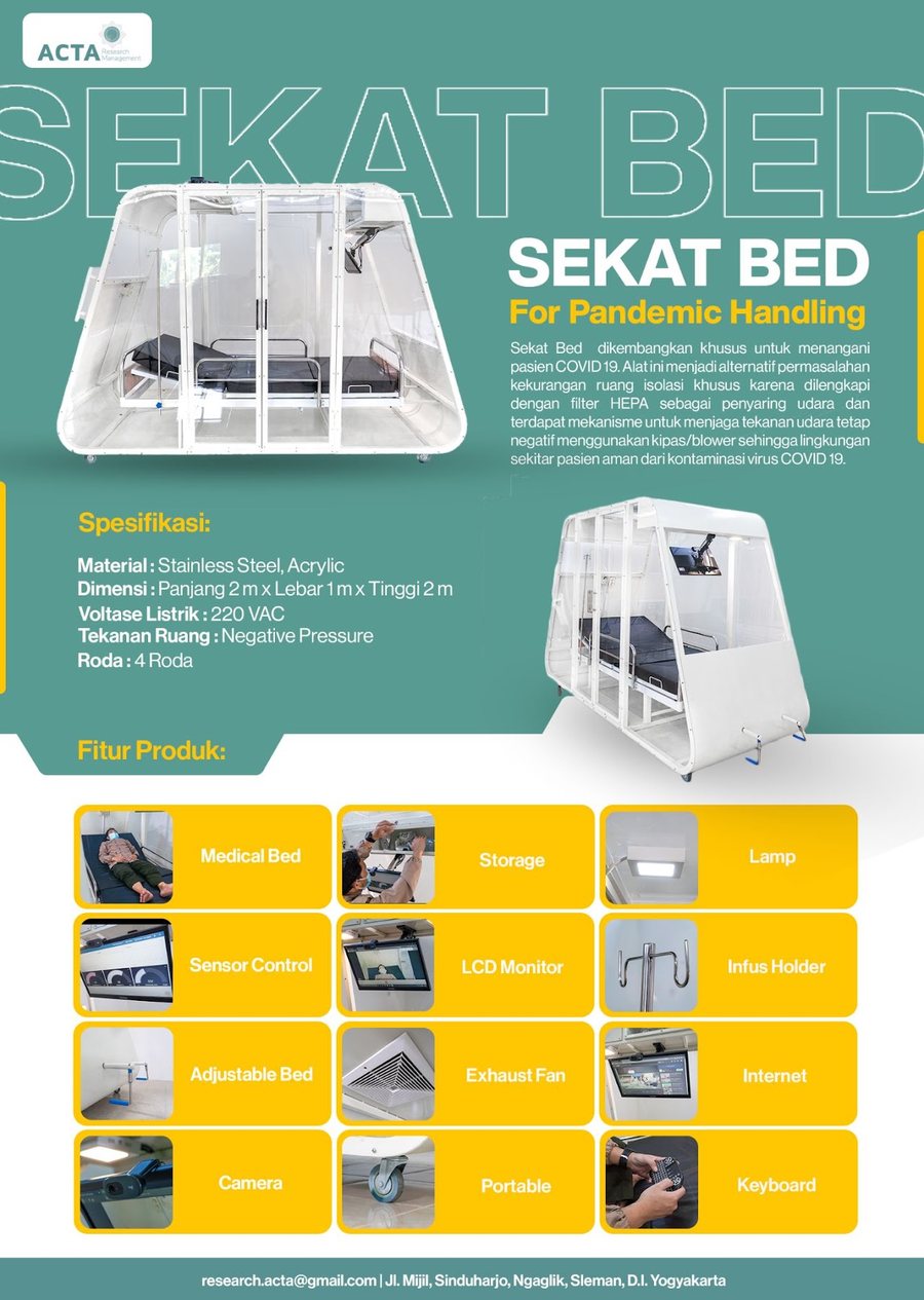 Sekat Bed — ruang isolasi penanganan pandemi
